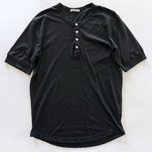 Buck Mason Black Henley Shirt